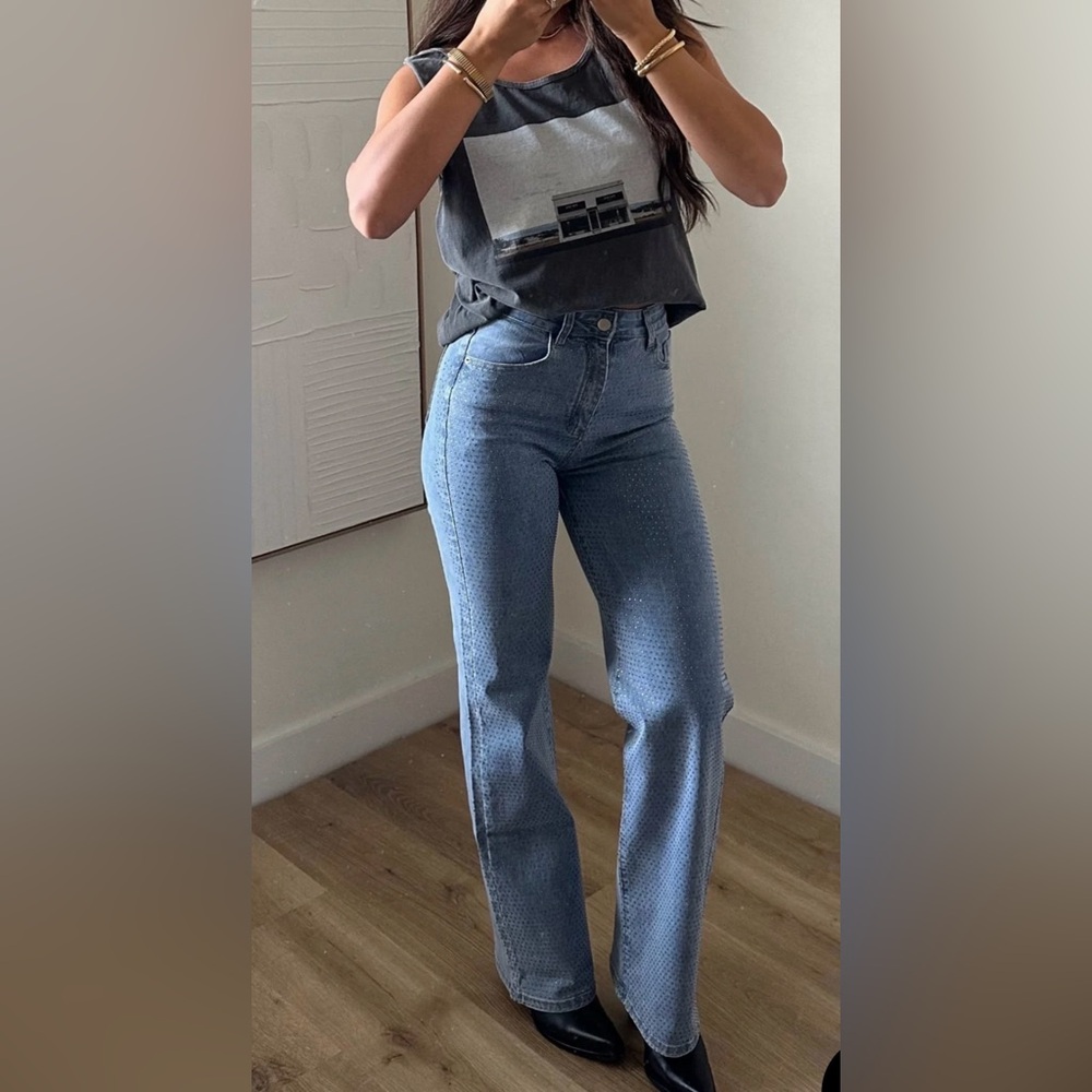 “Iconic” Rhinestone Jeans